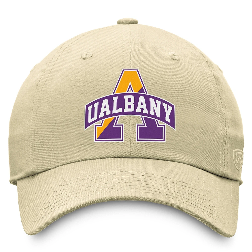 Men's Fanatics Purple/Tan UAlbany Great Danes T-Shirt & Adjustable Hat Combo Pack