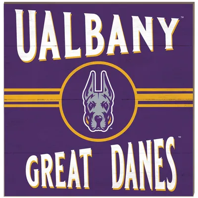 UAlbany Great Danes 10'' x 10'' Retro Team Sign