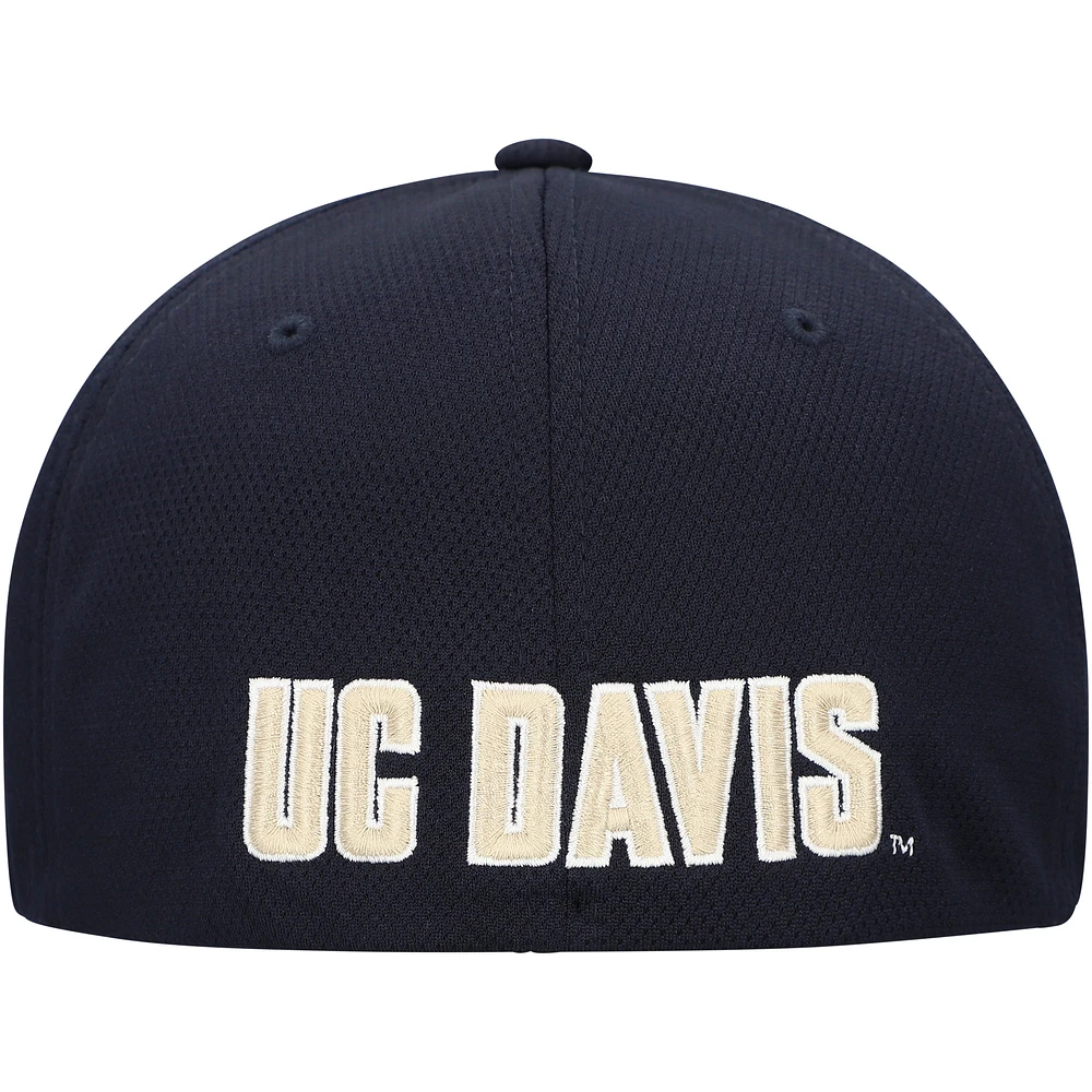 Casquette Reflex Performance Flex bleu marine Top of the World UC Davis Aggies pour homme