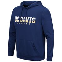 Men's Colosseum Navy UC Davis Aggies Lantern Pullover Hoodie