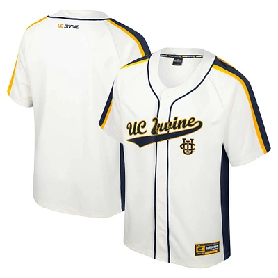 Maillot de baseball boutonné Ruth Colosseum Cream UC Irvine Anteaters pour hommes