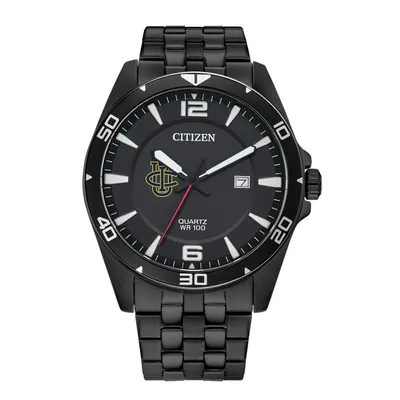 UC Irvine Anteaters Citizen Quartz Black-Tone Stainless Steel Watch