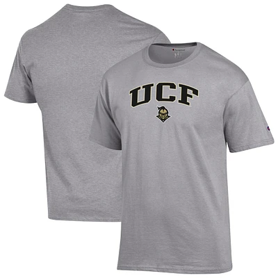 Men's Champion  Heather Gray UCF Knights Arch Over Logo T-Shirt