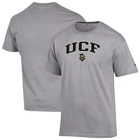 Men's Champion  Heather Gray UCF Knights Arch Over Logo T-Shirt