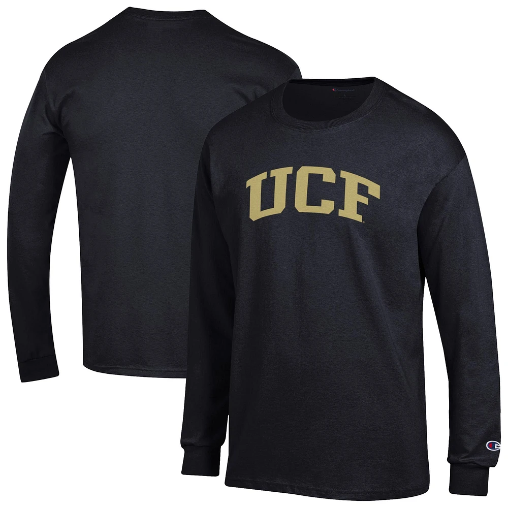 Men's Champion  Black UCF Knights Basic Arch Long Sleeve T-Shirt