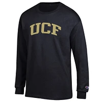 Men's Champion  Black UCF Knights Basic Arch Long Sleeve T-Shirt