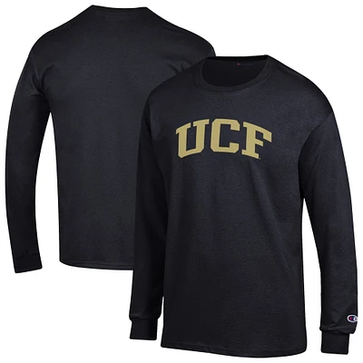 Men's Champion  Black UCF Knights Basic Arch Long Sleeve T-Shirt