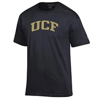 T-shirt noir basique Arch Champion pour homme des UCF Knights