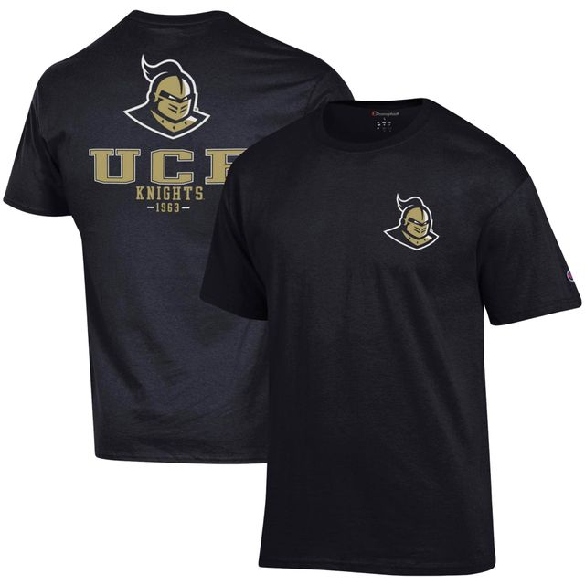 T-shirt noir Champion UCF Knights Stack 2-Hit pour homme