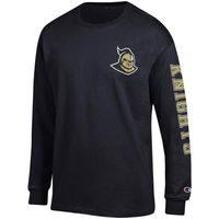 Men's Champion Black UCF Knights Team Stack Long Sleeve T-Shirt