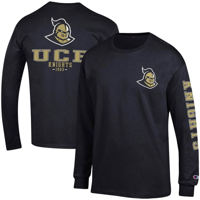 T-shirt à manches longues Champion UCF Knights Team Stack pour homme, noir