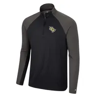 Coupe-vent à quart de zip raglan Colosseum UCF Knights Two Yutes pour homme, noir/anthracite