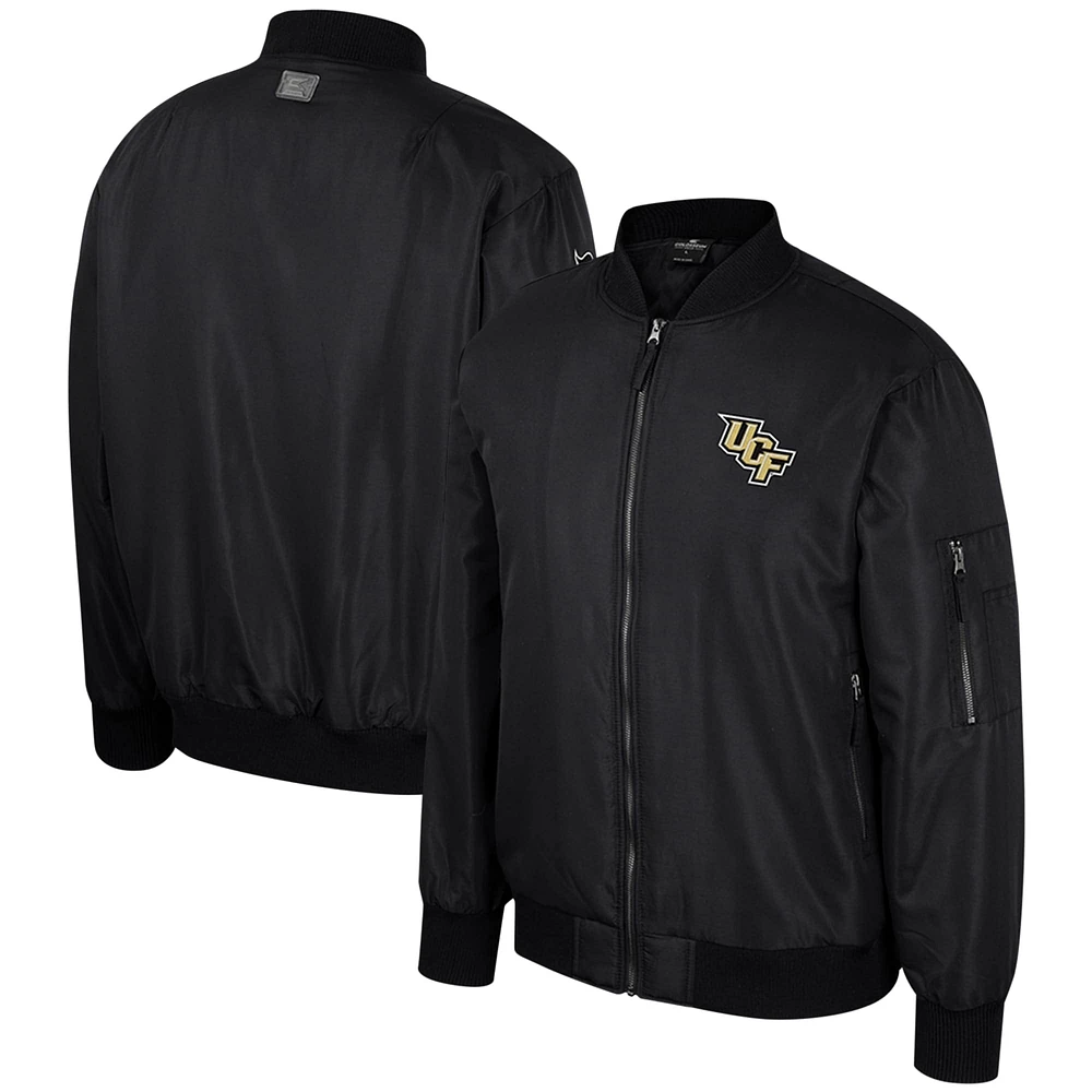 Men's Colosseum  Black UCF Knights Full-Zip Bomber Jacket