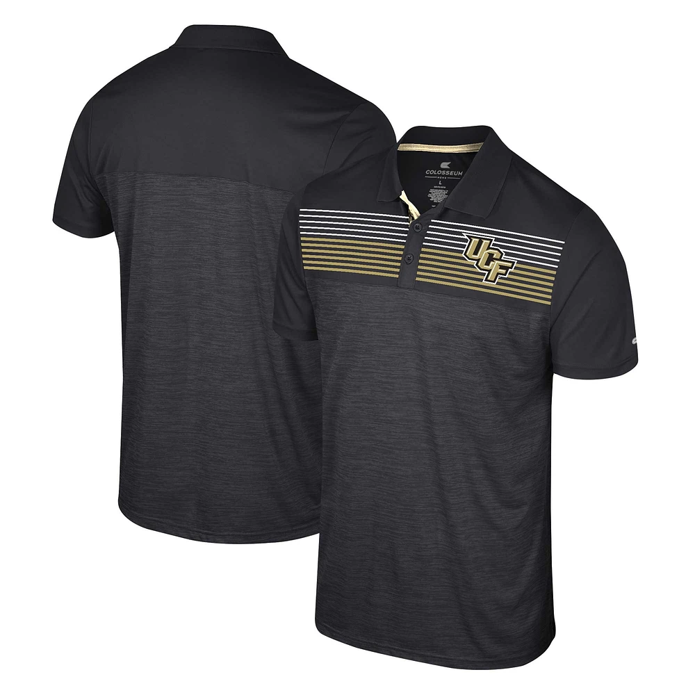 Men's Colosseum Black UCF Knights Langmore Polo