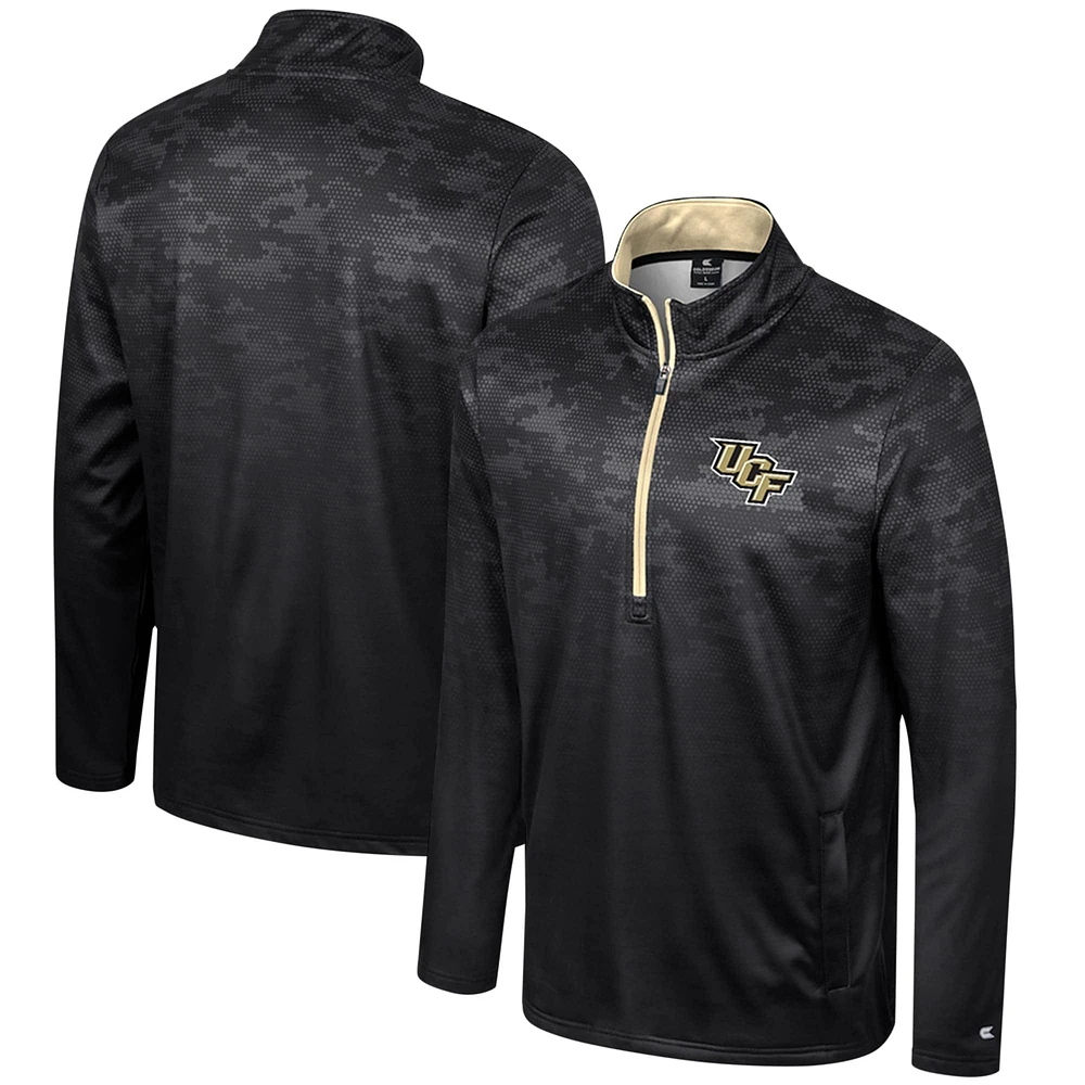 Men's Colosseum  Black UCF Knights The Machine Half-Zip Jacket