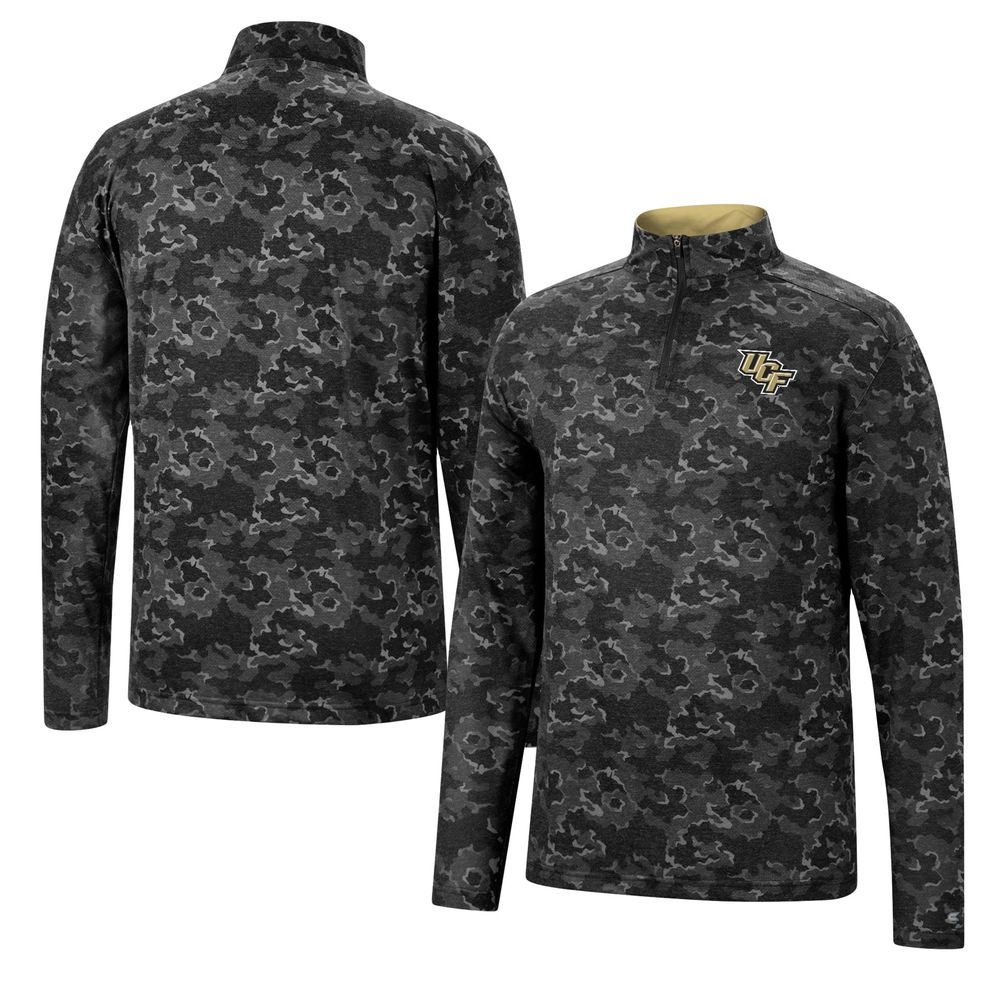 Men's Colosseum Black UCF Knights Tivo Quarter-Zip Jacket