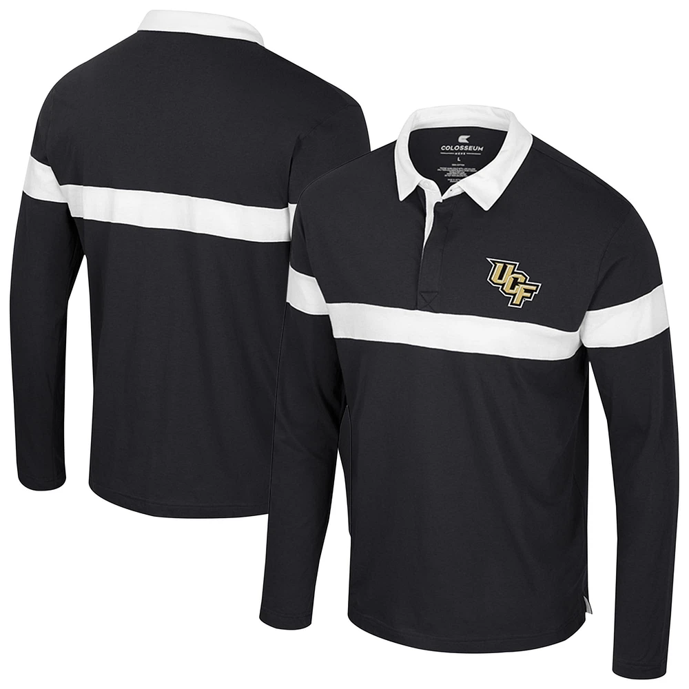 Polo à manches longues noir Colosseum UCF Knights Too Cool For School pour homme