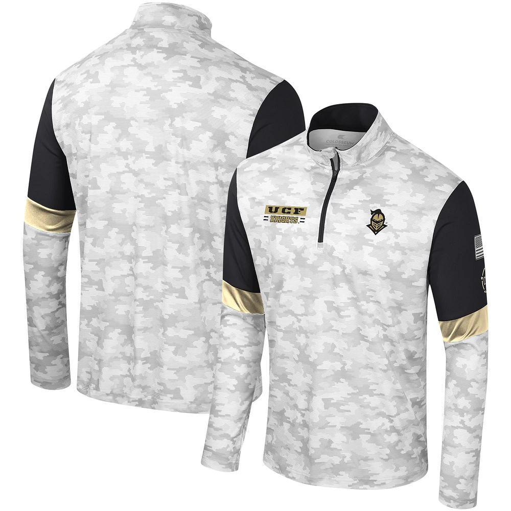 Men's Colosseum  Camo UCF Knights OHT Military Appreciation Tomahawk Quarter-Zip Windshirt