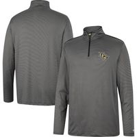 Men's Colosseum Charcoal UCF Knights Logo Quarter-Zip Windshirt