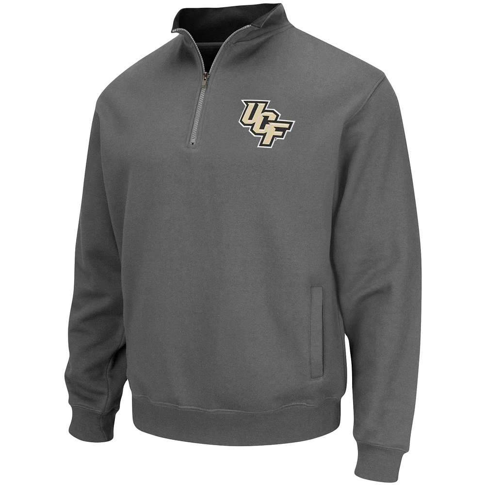 Men's Colosseum Charcoal UCF Knights Tortugas Logo Quarter-Zip Pullover Jacket