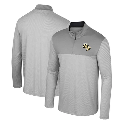 Men's Colosseum Gray UCF Knights Tuck Quarter-Zip Top