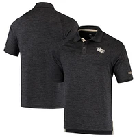 Men's Colosseum Heathered Black UCF Knights Down Swing Polo