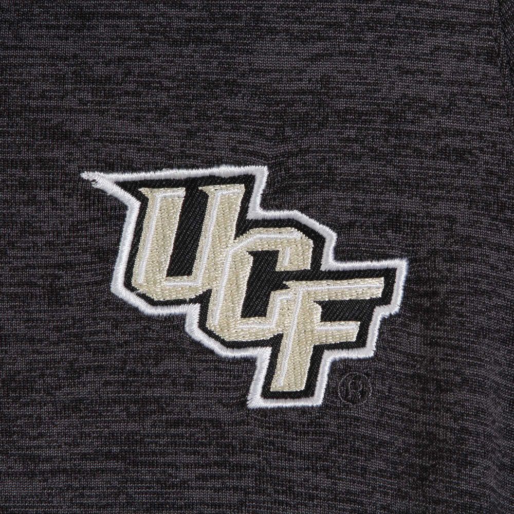 Men's Colosseum Heathered Black UCF Knights Down Swing Polo