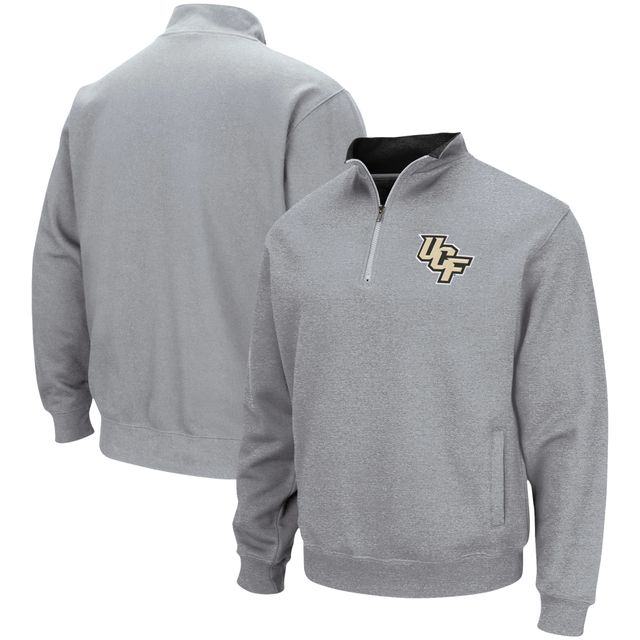 Veste Homme Colosseum Heathered Grey UCF Knights Tortugas Team Logo Quarter Zip Jacket