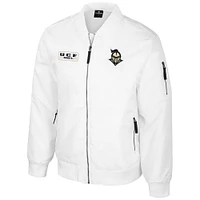 Men's Colosseum UCF Knights White Rabbit Full-Zip Bomber Jacket