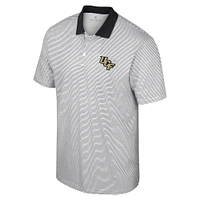 Polo à rayures UCF Knights Colosseum blanc/noir pour homme