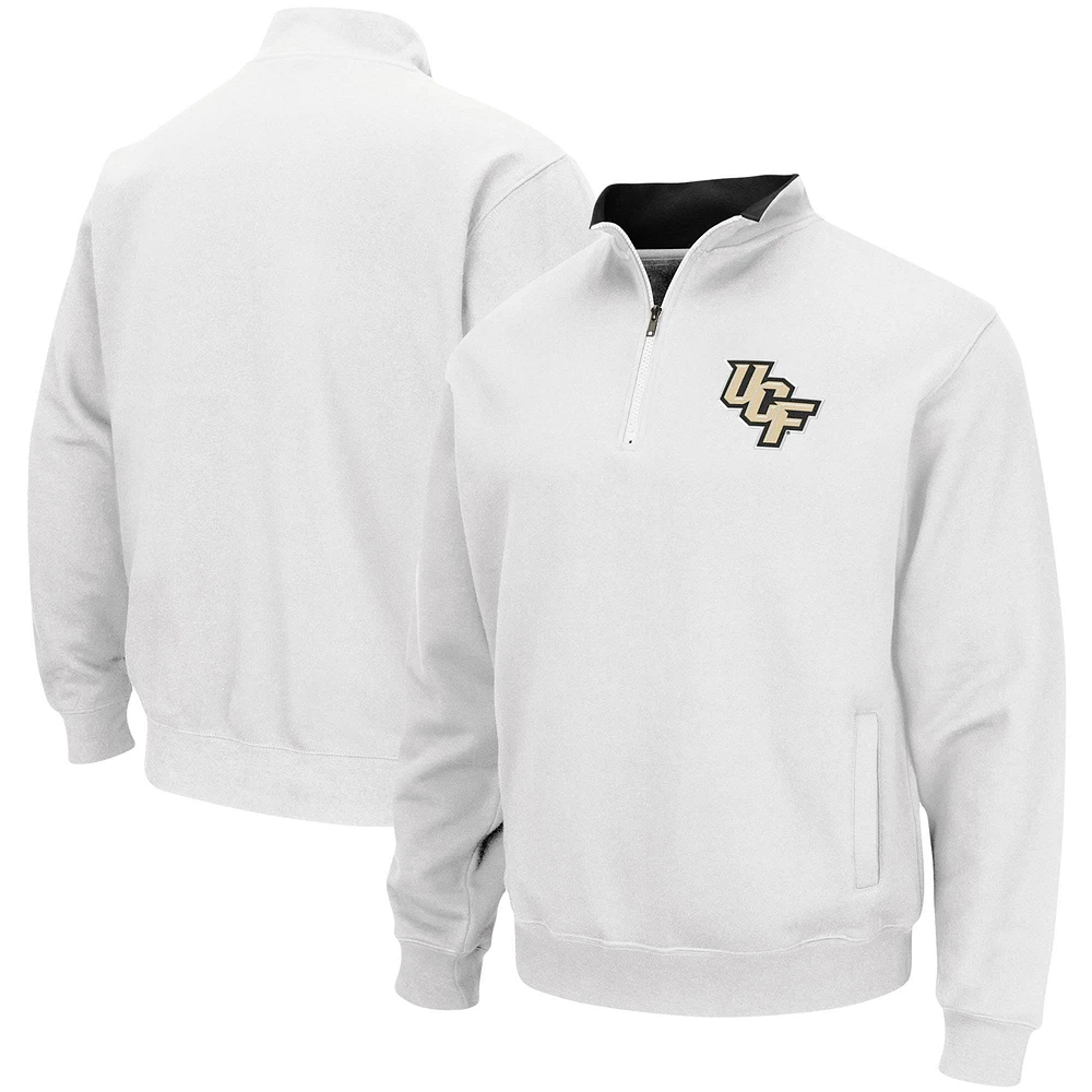 Men's Colosseum White UCF Knights Tortugas Logo Quarter-Zip Pullover Jacket