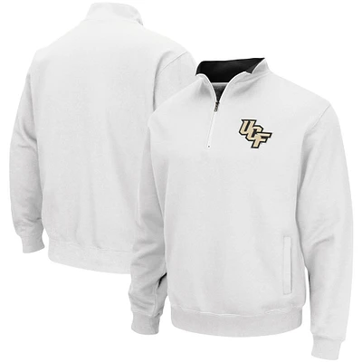 Men's Colosseum White UCF Knights Tortugas Logo Quarter-Zip Pullover Jacket