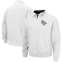 Men's Colosseum White UCF Knights Tortugas Logo Quarter-Zip Pullover Jacket