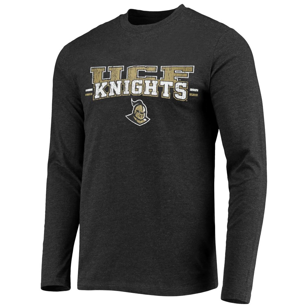 Men's Concepts Sport Black/Heathered Charcoal UCF Knights Meter Long Sleeve T-Shirt & Pants Sleep Set