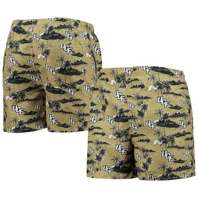 Men's FOCO Gold UCF Knights Island Palm Swim Trunks