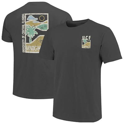 Men's  Graphite UCF Knights Comfort Colors Minimal Vista Distressed Graphics T-Shirt