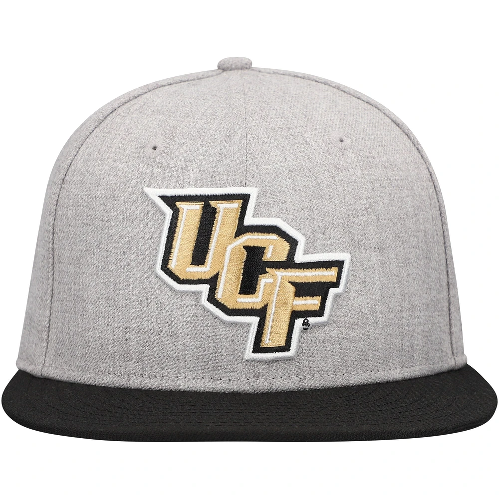 Men's New Era Heather Gray UCF Knights Logo 9FIFTY Snapback Hat