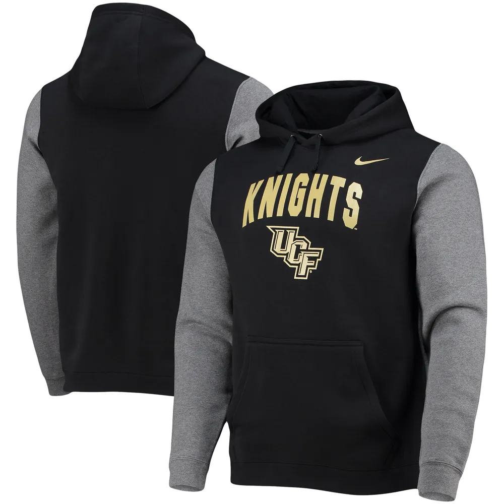 Chandail à capuchon Nike UCF Knights Club en molleton Colorblock pour homme, noir/gris