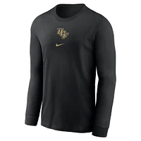 T-shirt de basket-ball à manches longues Nike UCF Knights pour homme, noir