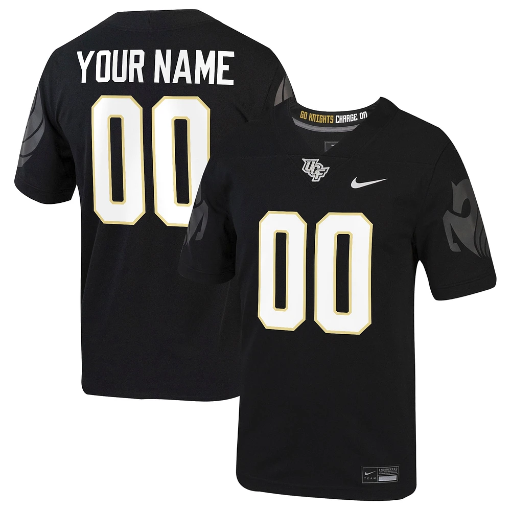 Maillot de football personnalisé Nike UCF Knights noir pour homme