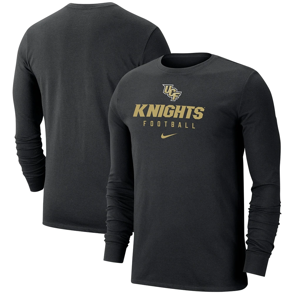 T-shirt à manches longues Nike UCF Knights noir pour homme