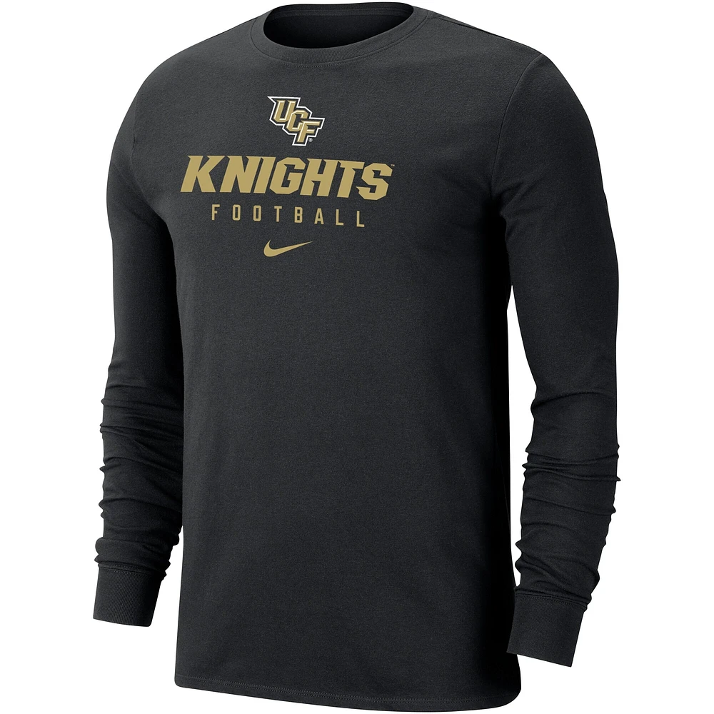 T-shirt à manches longues Nike UCF Knights noir pour homme