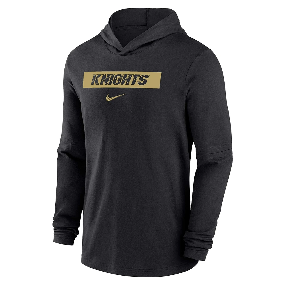 T-shirt à manches longues Nike UCF Knights Sideline pour homme Noir