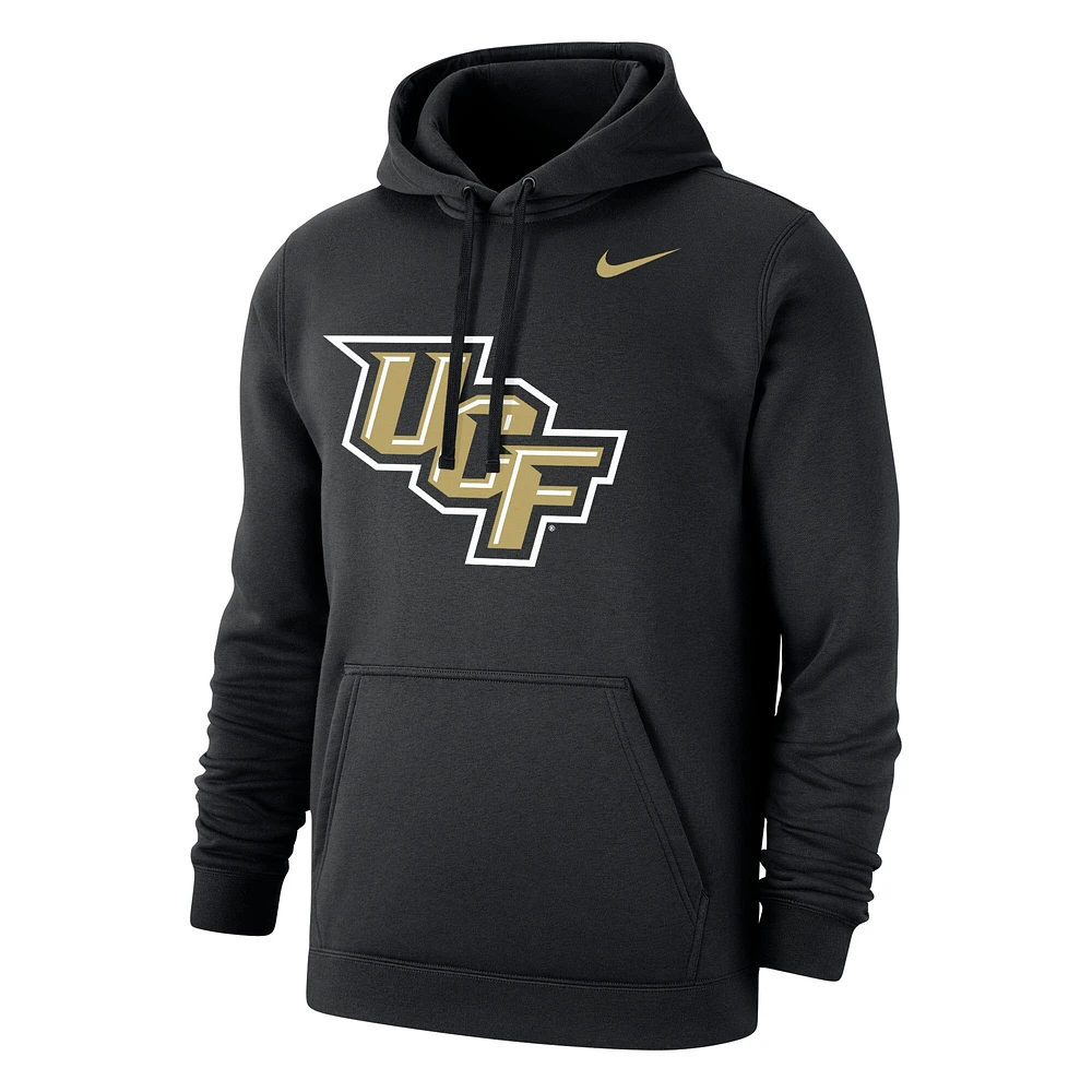 Pull à capuche et logo UCF Knights Wordmark Club Nike noir pour homme