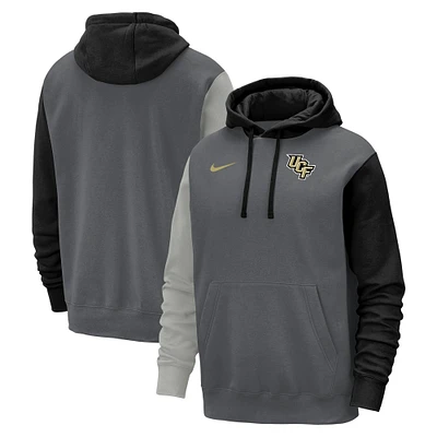 BCS Apparel Graphite UCF Knights Color Block Club Sweat à capuche en polaire pour homme