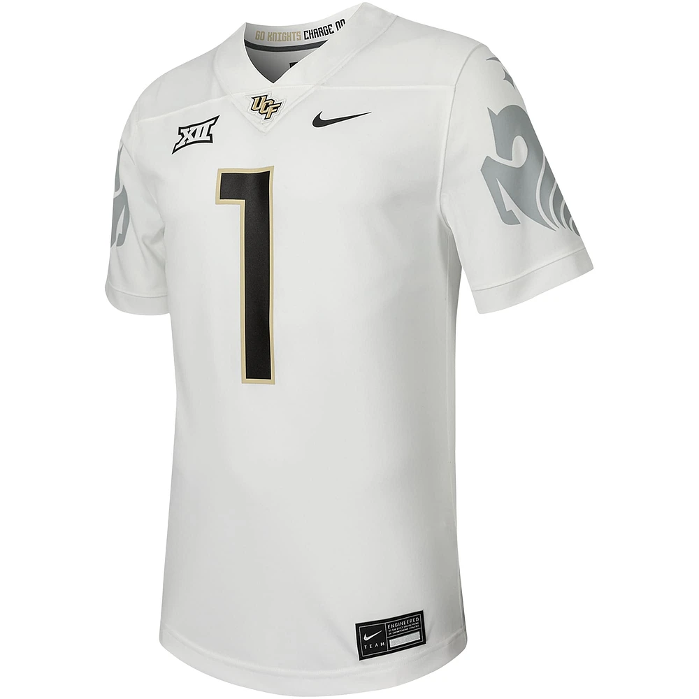 Maillot de football réplique intouchable Nike #1 UCF Knights blanc pour homme