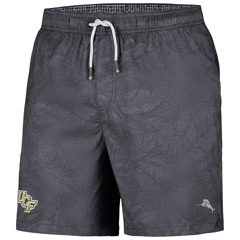 Men's Tommy Bahama Black UCF Knights Naples Layered Leaves Swim Trunks