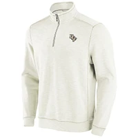 Haut à trois mélanges demi-zip Tommy Bahama crème UCF Knights Tobago Bay pour hommes