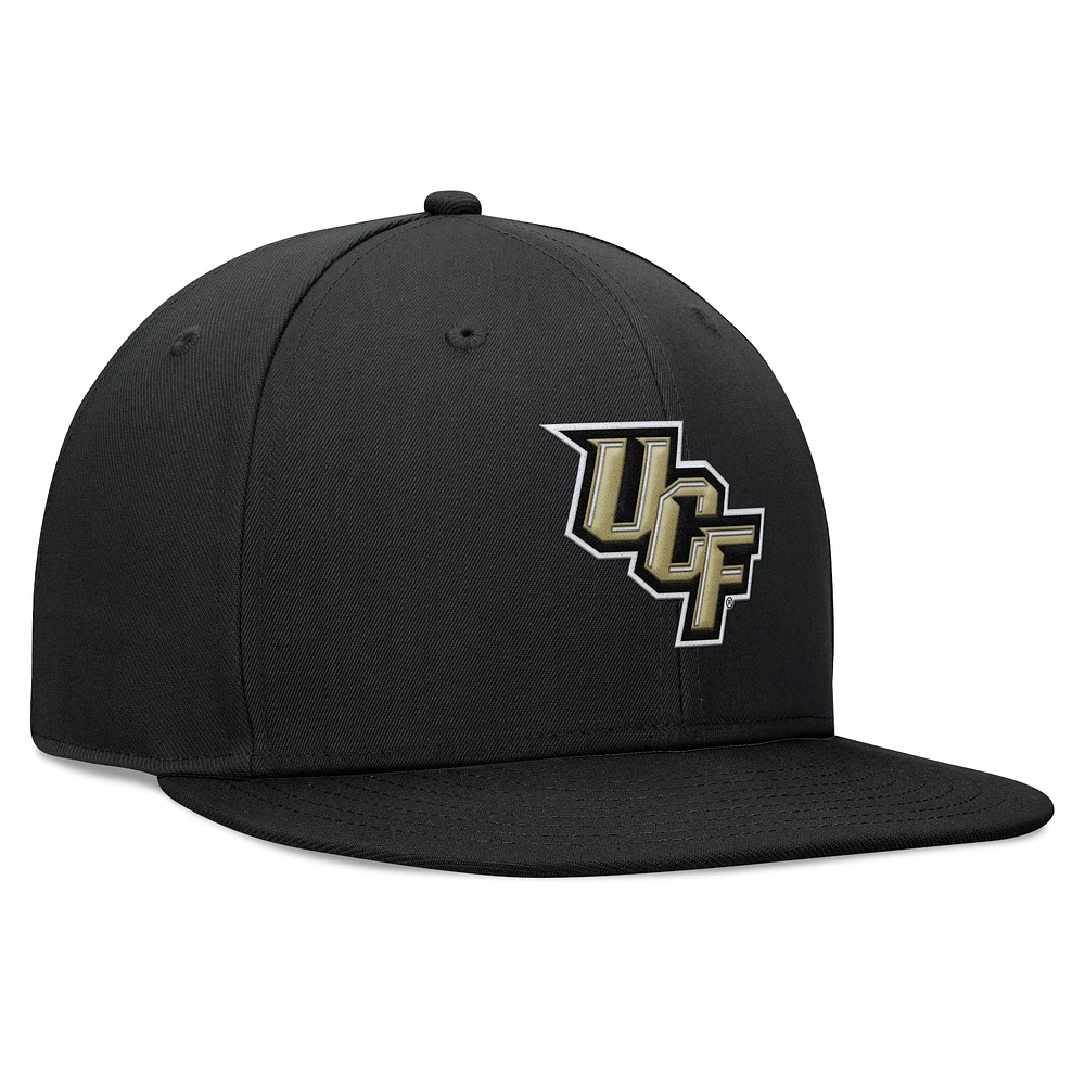 Men's Top of the World Black UCF Knights Fundamental Snapback Hat