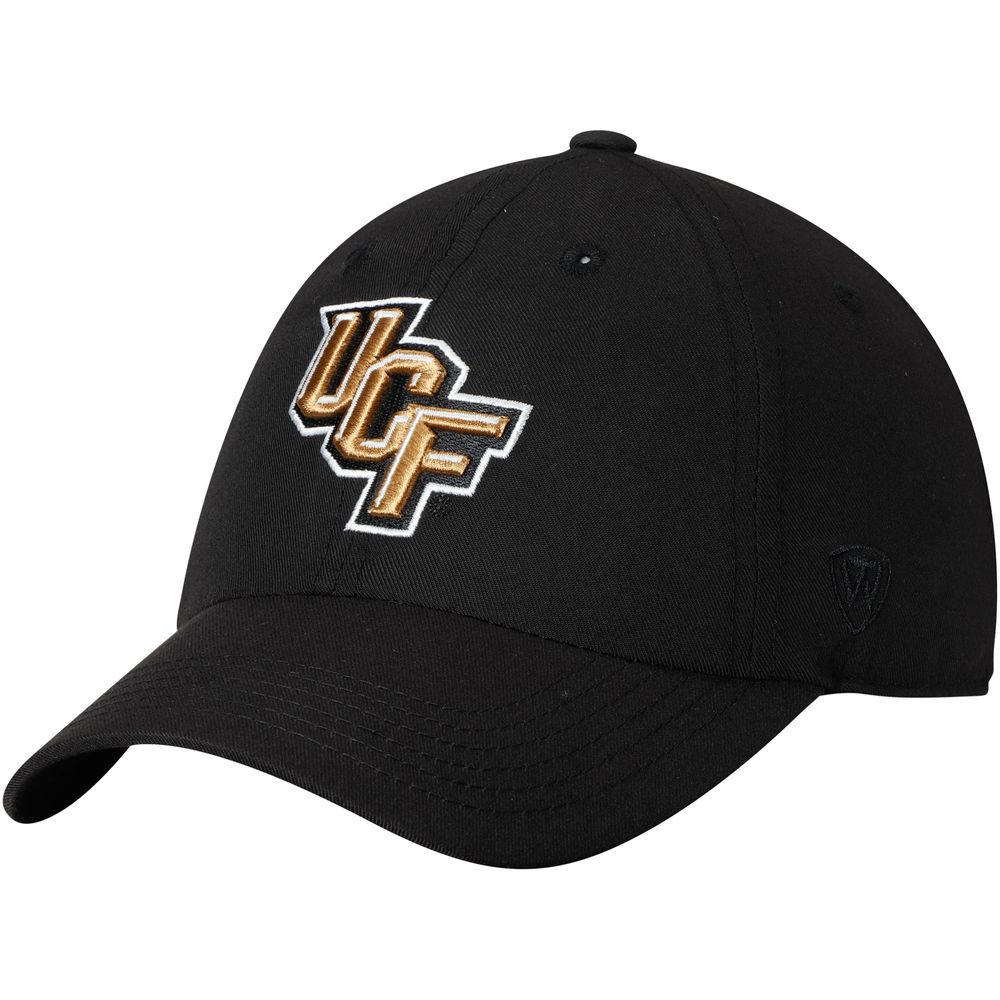 Men's Top of the World Black UCF Knights Primary Logo Staple Adjustable Hat